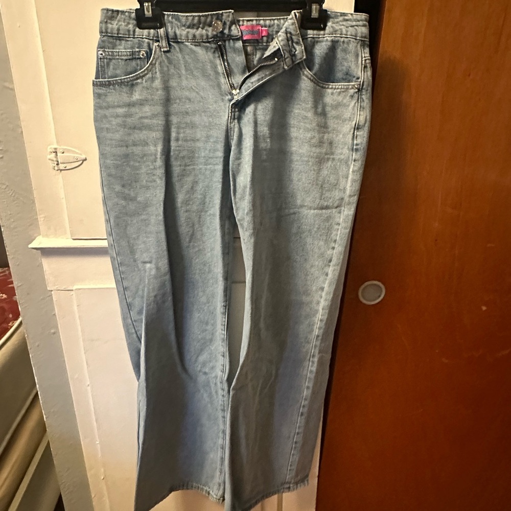 Edikted Light Blue Straight Leg Jeans